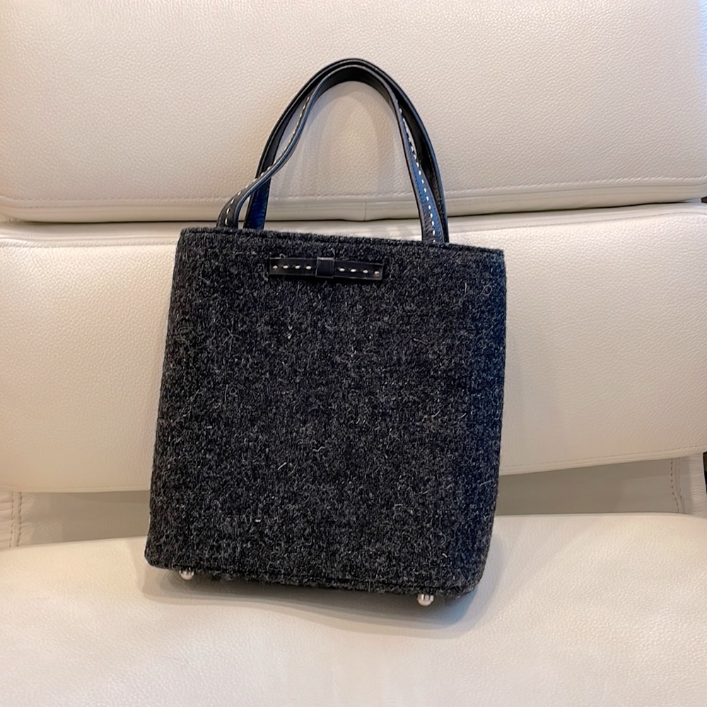 Kate Spade gray wool clutch purse - Picture 2 of 9